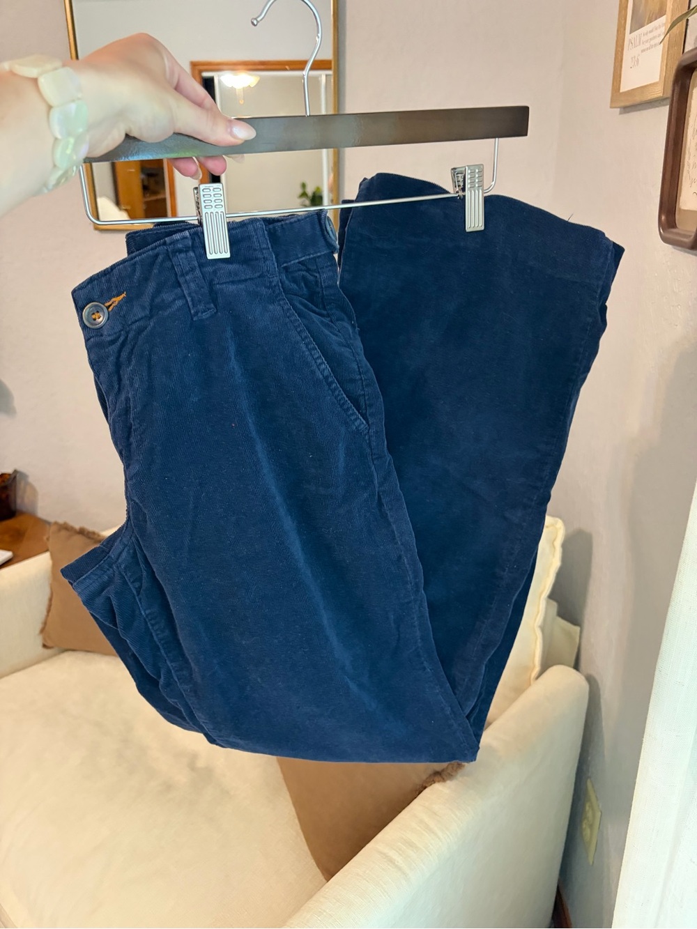 Women’s Vintage Low Rise  Navy Corduroy Pants